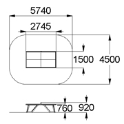 План-схема: 006714 - Теннисный стол