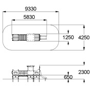 План-схема: 004422 - Детский игровой комплекс «Паровозик с вагончиком»