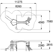 План-схема: 006412 - Детский спортивный комплекс «Каскад»