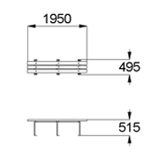 План-схема: 002212 - Скамья садово-парковая