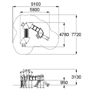 План-схема: 005507 - Детский игровой комплекс «Траектория»