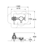 План-схема: 005323 - Детский игровой комплекс «Тюльпаны»