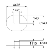 План-схема: 006431 - Турник классический