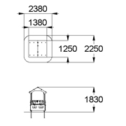 План-схема: 004375 - Мастерская-кухня с навесом