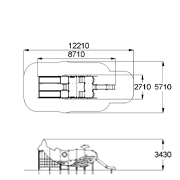 План-схема: 004439 - Детский игровой комплекс «Кит»