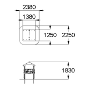 План-схема: 004376 - Мастерская-кухня с навесом