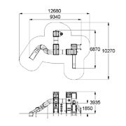 План-схема: 005648 - Детский игровой комплекс «Крепость»