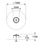 План-схема: 007015 - Карусель с подвесами