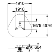 План-схема: 004179 - Качалка на 3-х пружинах «Трилистник»