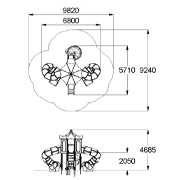 План-схема: 005472 - Детский игровой комплекс «Тритон»