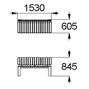 План-схема: 002250 - Диван на металлических ножках