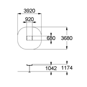План-схема: 007505 - Стол для армрестлинга