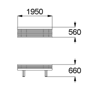План-схема: 002101 - Диван садово-парковый