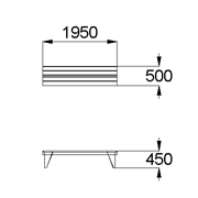 План-схема: 002230 - Скамья на металлических ножках