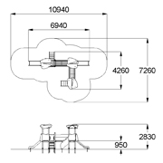 План-схема: 005128 - Детский игровой комплекс