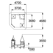 План-схема: 004268 - Песочный дворик «Белоснежка»