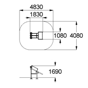 План-схема: 007517 - Тренажер «Становая тяга» с переменным весом