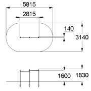 План-схема: 006432 - Турник двойной