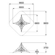 План-схема: 007001 - Сетка «Пирамида»