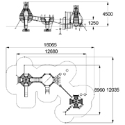 План-схема: 005321 - Детский игровой комплекс «Тюльпаны»