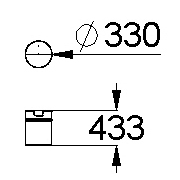План-схема: 001414 - Вставка для урны