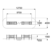 План-схема: 006319 - Детский спортивный комплекс «Мостики с переправой»