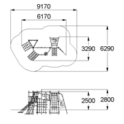 План-схема: 006407 - Детский спортивный комплекс «Каскад»