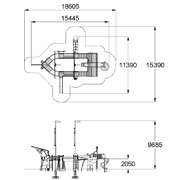 План-схема: 005685 - Детский игровой комплекс «Корвет»