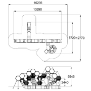 План-схема: 005593 - Детский игровой комплекс «Соты»