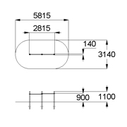План-схема: 006433 - Турник двойной малый
