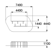 План-схема: 007904 - Брусья-лабиринт