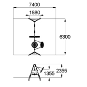 План-схема: 004143 - Качели двухсекционные