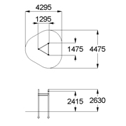 План-схема: 006447 - Каскад турников «треугольник»