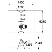 План-схема: 004154 - Качели двухсекционные