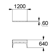 План-схема: 002296 - Модуль «Ножка сдвоенная с подлокотником»