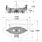 План-схема: 005637 - Детский игровой комплекс «Драккар»