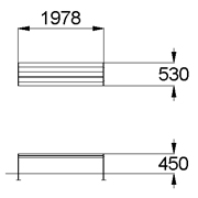 План-схема: 002228 - Скамья на металлических ножках