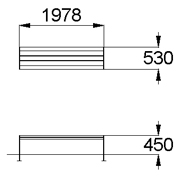 План-схема: 002220 - Скамья на металлических ножках