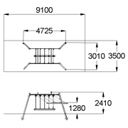 План-схема: 004150 - Качели «Викинг»