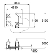 План-схема: 004286 - Песочный дворик с горкой «Коралл»