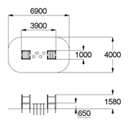 План-схема: 006320 - Детский спортивный комплекс «Переправа»