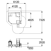 План-схема: 004281 - Песочный дворик с горкой «Лесная сказка»