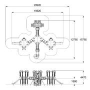 План-схема: 005446 - Детский игровой комплекс «Медуза»