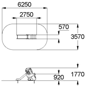 План-схема: 004216 - Горка «Львенок» Н пл.=0,9 м