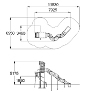 План-схема: 005474 - Детский игровой комплекс «Ларикс»