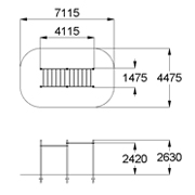 План-схема: 006459 - Рукоход двойной разноуровневый