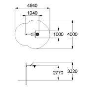 План-схема: 006500 - Стойка баскетбольная