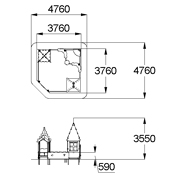 План-схема: 004272 - Песочный дворик «Домик на опушке»