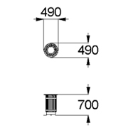 План-схема: 001212 - Урна металлическая оцинкованная