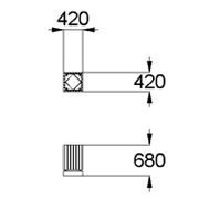 План-схема: 001311 - Урна деревянная с ж/б основанием